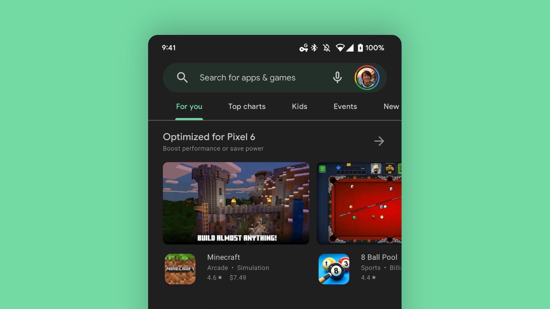 В Google Play на смартфонах Pixel 6 и 6 Pro появился раздел игр «Оптимизировано для Pixel 6». 