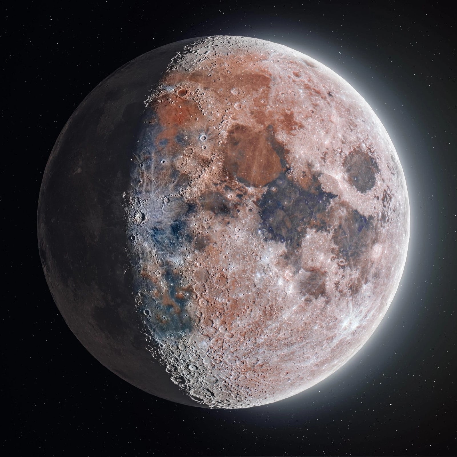 Пользователи Reddit создали детальное фото Луны с разрешением 174 Мп: