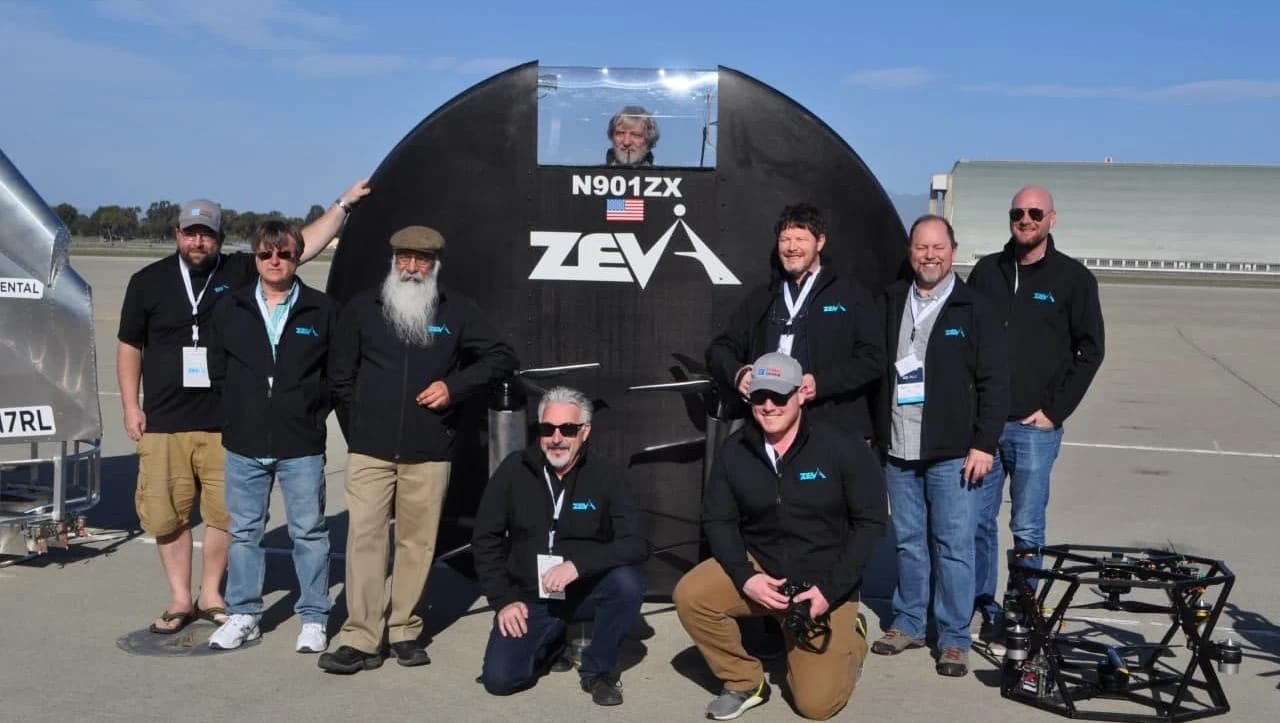 В США представлен прототип воздушного такси, в виде летающей тарелки - Zeva Zero.  