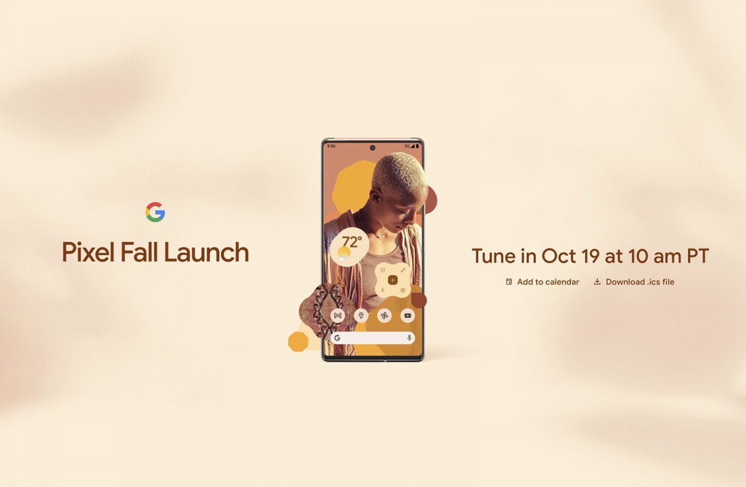 Google сообщила, что 19 октября проведет финальную презентацию своих новых смартфонов Pixel 6, ждём с нетерпением…….