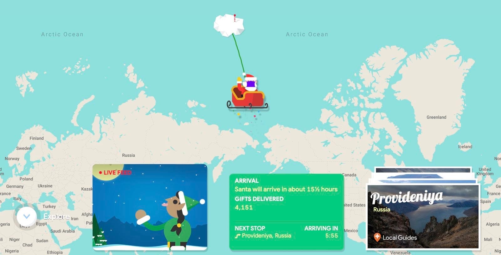 Google запустила радар Санта-Клауса, позволяющий следить за перемещение сказочного персонажа по миру в режиме реального времени. 
