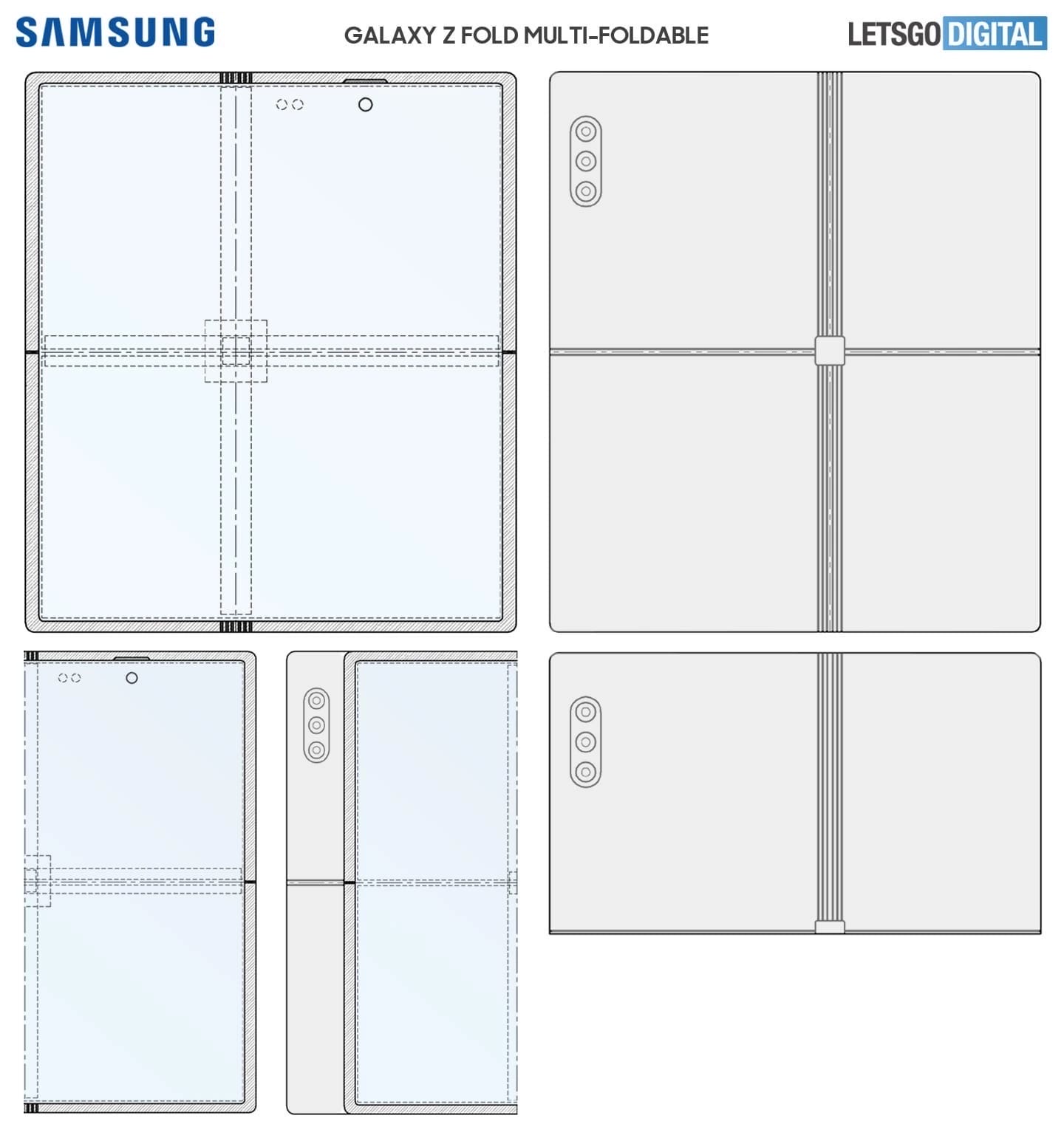 Samsung запатентовала смартфон с двумя типами складывания.