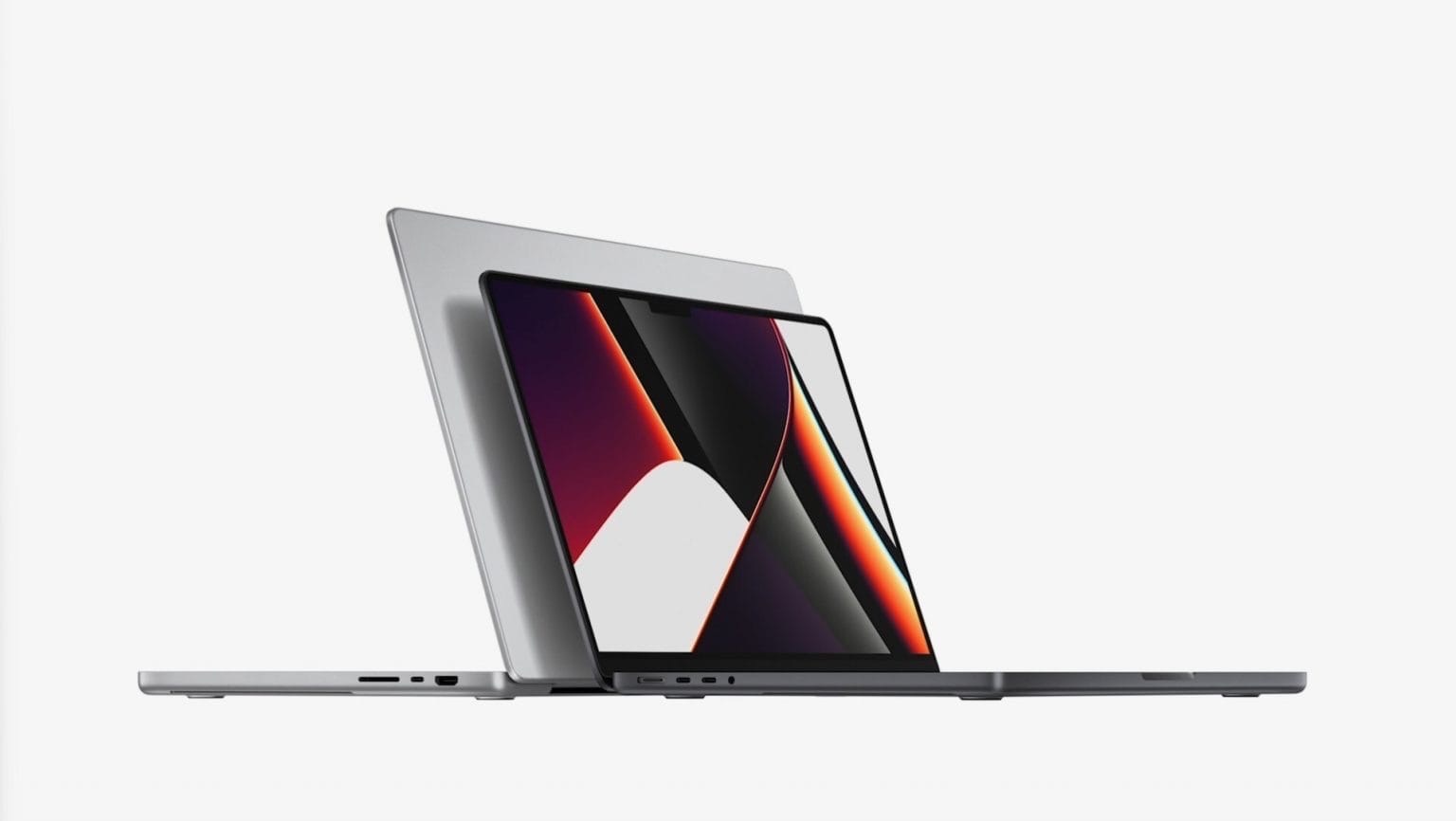 Вторая новинка от Apple - новое поколение MacBook Pro с экранами 14.2 и 16.2 дюйма, в которых появилась «чёлка» с Full HD-камерой: