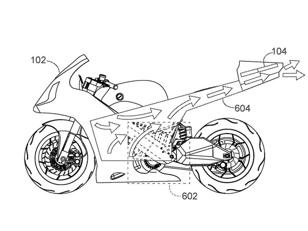 Honda подала заявку на патент, в котором описывается технология установки дрона на электрический спортивный мотоцикл.