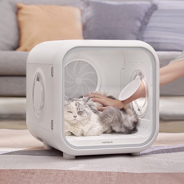 Xiaomi представила специальную сушку для домашних животных, выполненную в виде стационарной кабины. 