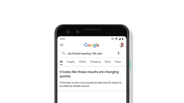 Google будет уведомлять пользователей, когда результаты поиска быстро меняются в ходе стремительно изменяющегося события. 